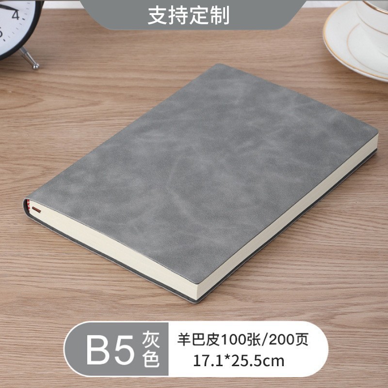 A5 cuaderno personalizado logotipo de oficina de negocios regalos de cuero suave grueso de alto valor facial hebilla cuaderno caja de regalo