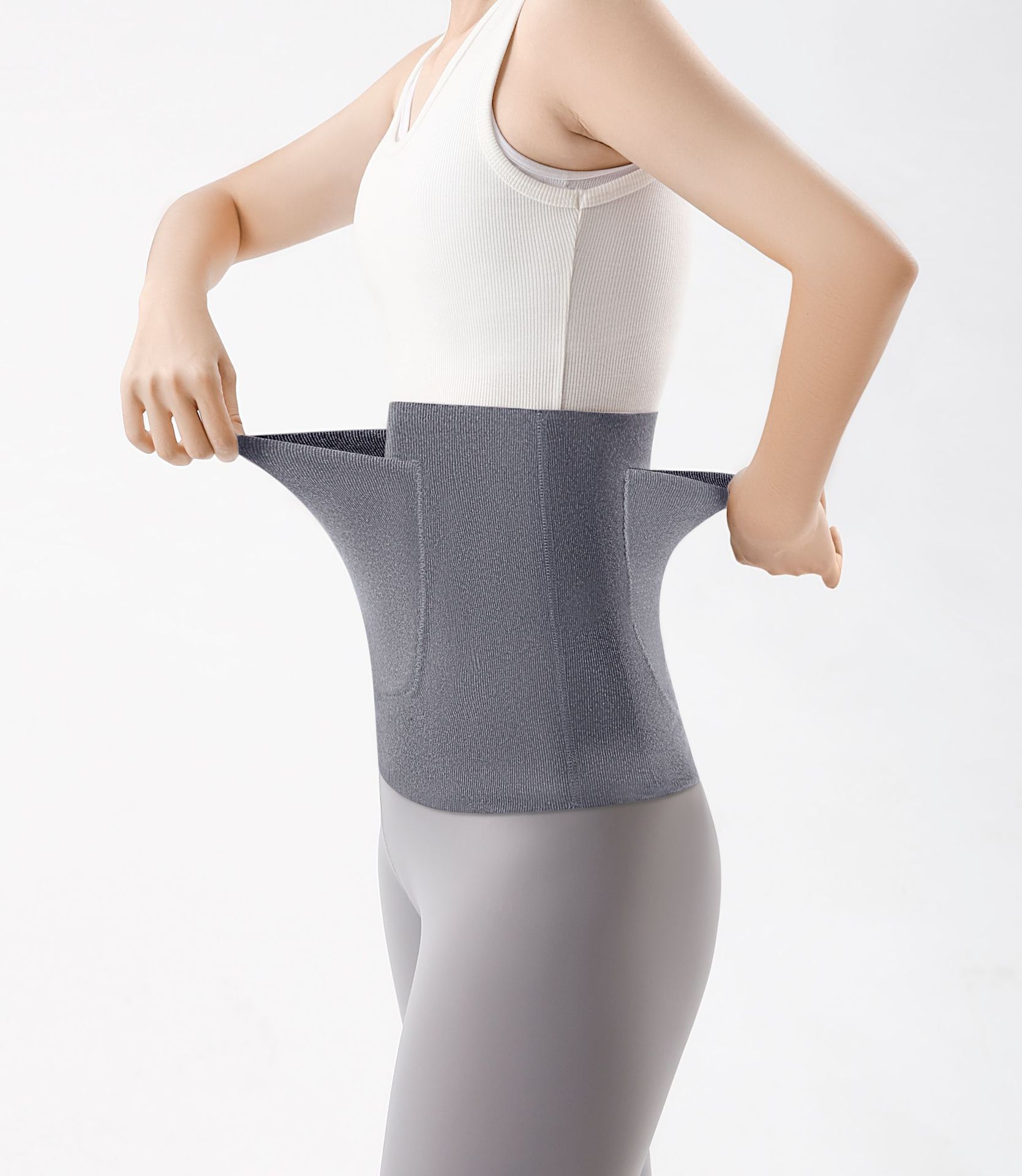 Bolsillo de congelamiento de doble bolsillo caliente para proteger la cintura deportiva de la mujer para proteger la cintura caliente para proteger el estómago y el cinturón sin marcas uterinas