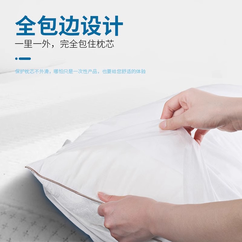 Funda de Almohada Desechable de Tejido No Tejido Transpirable para Viajes y Hoteles