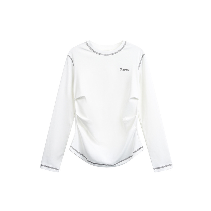 Catteeius Outdoor Cool Quick-Dry Waist-Cinching Sports Long-Sleeve T-Shirt for Women, Suitable for Spring Casual Wear or as a Base Layer Catteeius Outdoor Cool Quick-Dry Waist-Cinching Sports Long-Sleeve T-Shirt for Women, Suitable for Spring Casual Wear or as a Base Layer