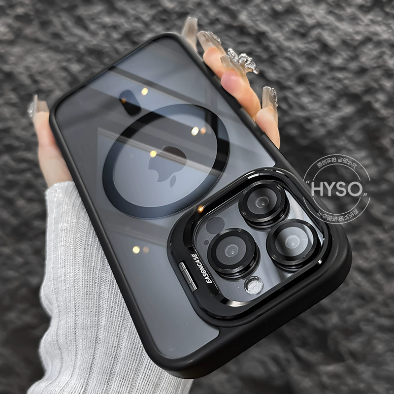 Чехол для телефона Apple iPhone 11–17 совместимый, невидимый кронштейн с магнитной фиксацией, защита от падений