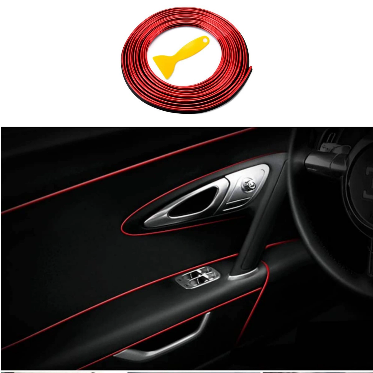 Полоса для украшения автомобиля линия отделки интерьера автомобиля модификация интерьера специальная Дверная панель автомобиля зазор приборная панель украшение яркая полоса 5 м