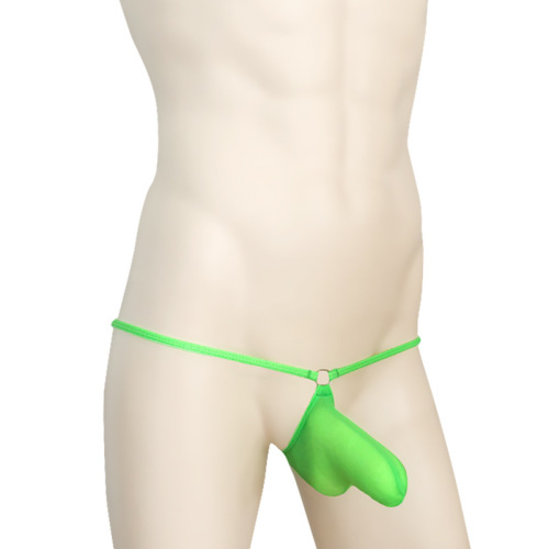 New Men's Elephant Decorative Triangle Pants Sexy Low-Waist Thin Belt Ice-Silk Elastic Underwear W302