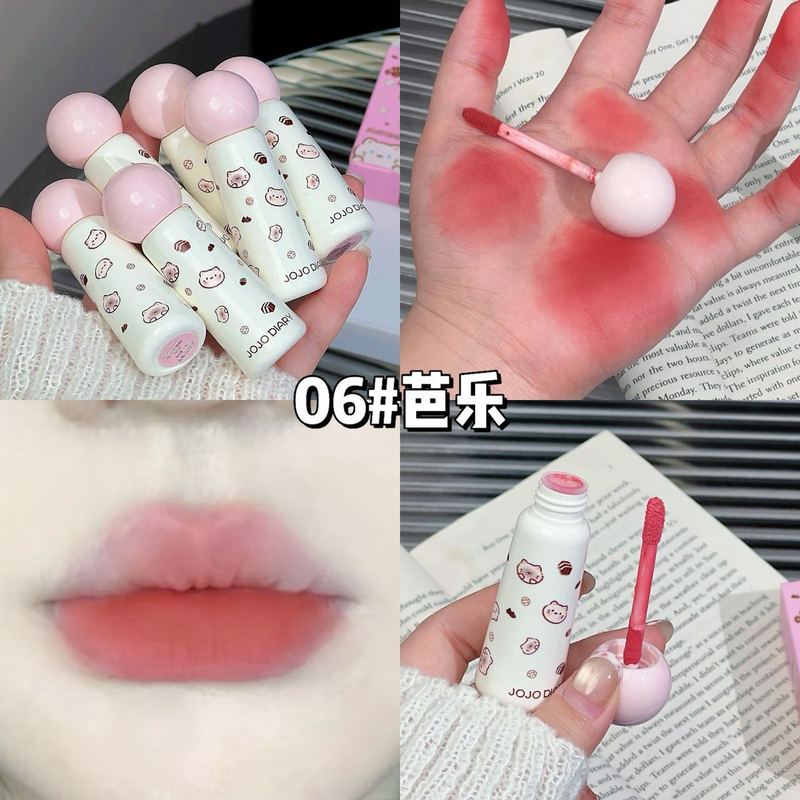 久久日记喵可可唇釉 女丝绒雾面哑光不易掉色学生低饱和平价口红|undefined