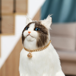 Cross-border pet metal aluminum chain collar alloy anti-lost Bell pendant cat collar Golden Bell pet accessories