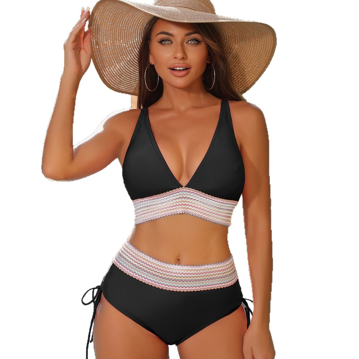 Trajes de baño transfronterizos de mujer de alto nivel de sensibilidad multicolor bikini Amazon fabricantes de productos deportivos spot