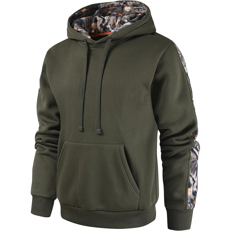 Heavy-Duty Jacket, Unisex, Loose-Fitting Hooded Zip-Up Sweatshirt, Workwear with Logo Print