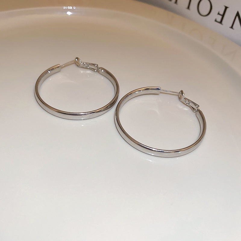 Nicho de diseño de plata amor geometría bola aguja de plata pendientes transfronterizos venta caliente minimalista viento frío fábrica de alto nivel image 47