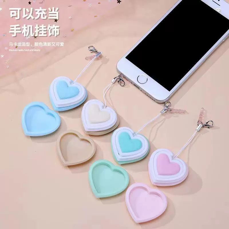 Новый очиститель для экрана телефона в форме макарона, силиконовый кулон для камеры в форме сердца, мультяшная салфетка для чистки