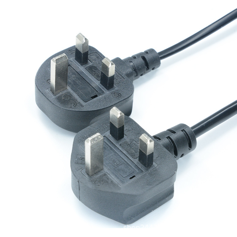 批发英标插头线 AC英规插头插座Y型一分二公母延长线BS电源线定