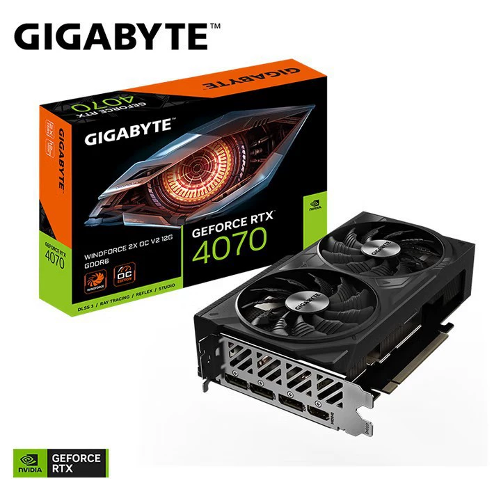 GeForceRTX4070 WINDFORCE 2X OC 12G Fengmo Desktop Computer E-sports Independent Graphics Card