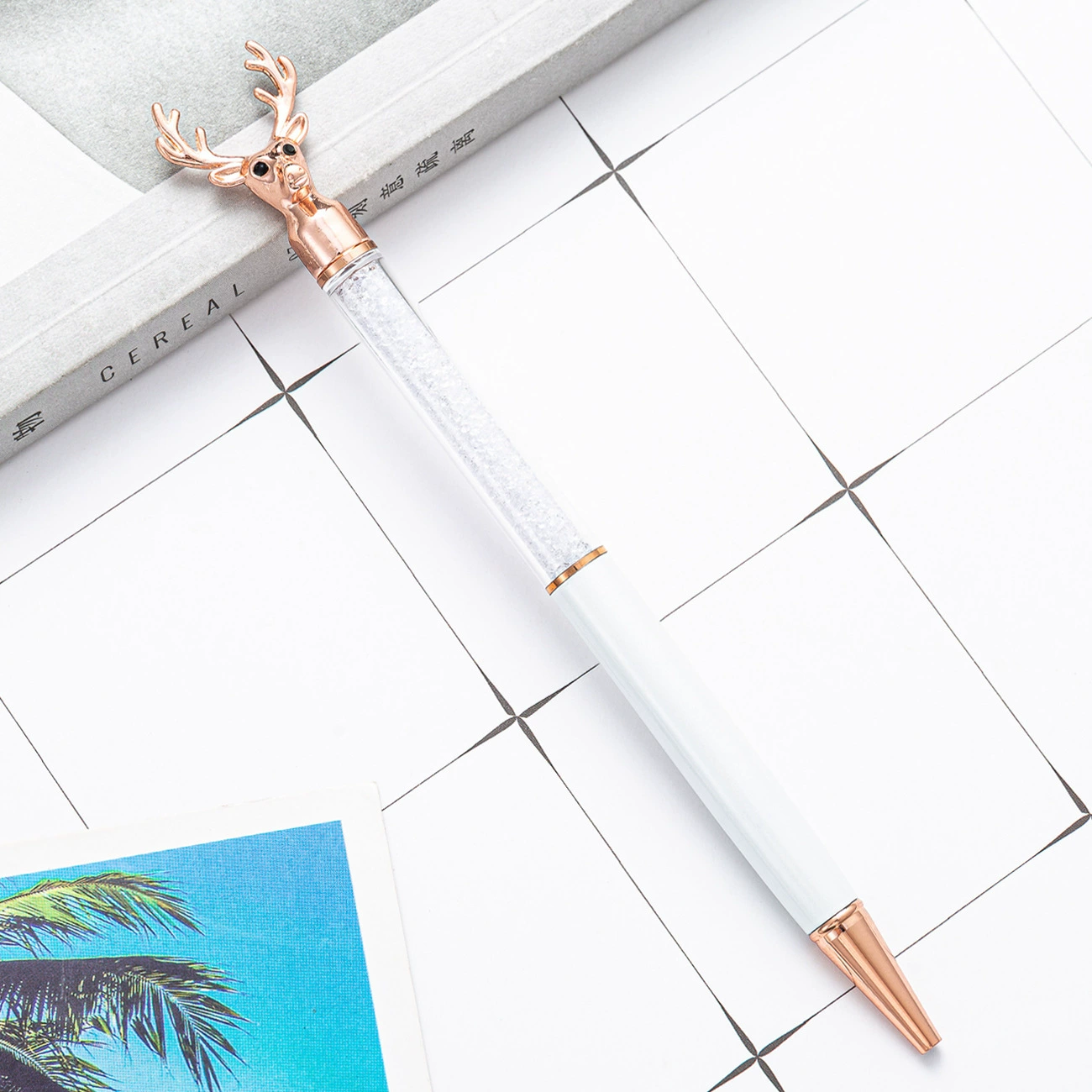 Creative metal ballpoint pen, multicoloured rollerball pen, Nordic style, Birthday gift