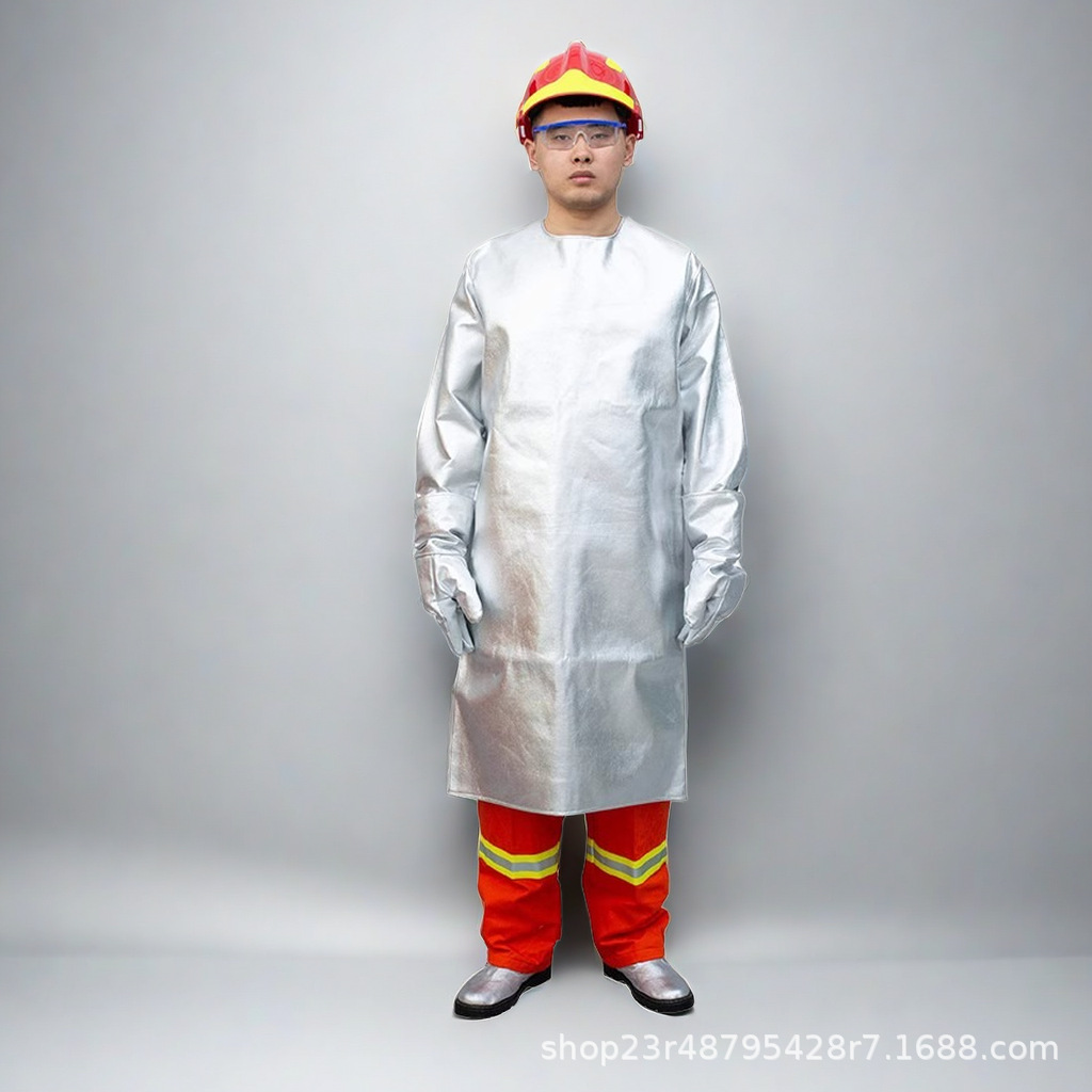 劳卫士LWS-013耐高温反穿衣防辐射热500度阻燃防火带衣袖复合铝箔