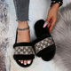 Mao Mao slippers women's autumn and winter new fashion letters one-word home plush wooden floor drag warm cotton plus size