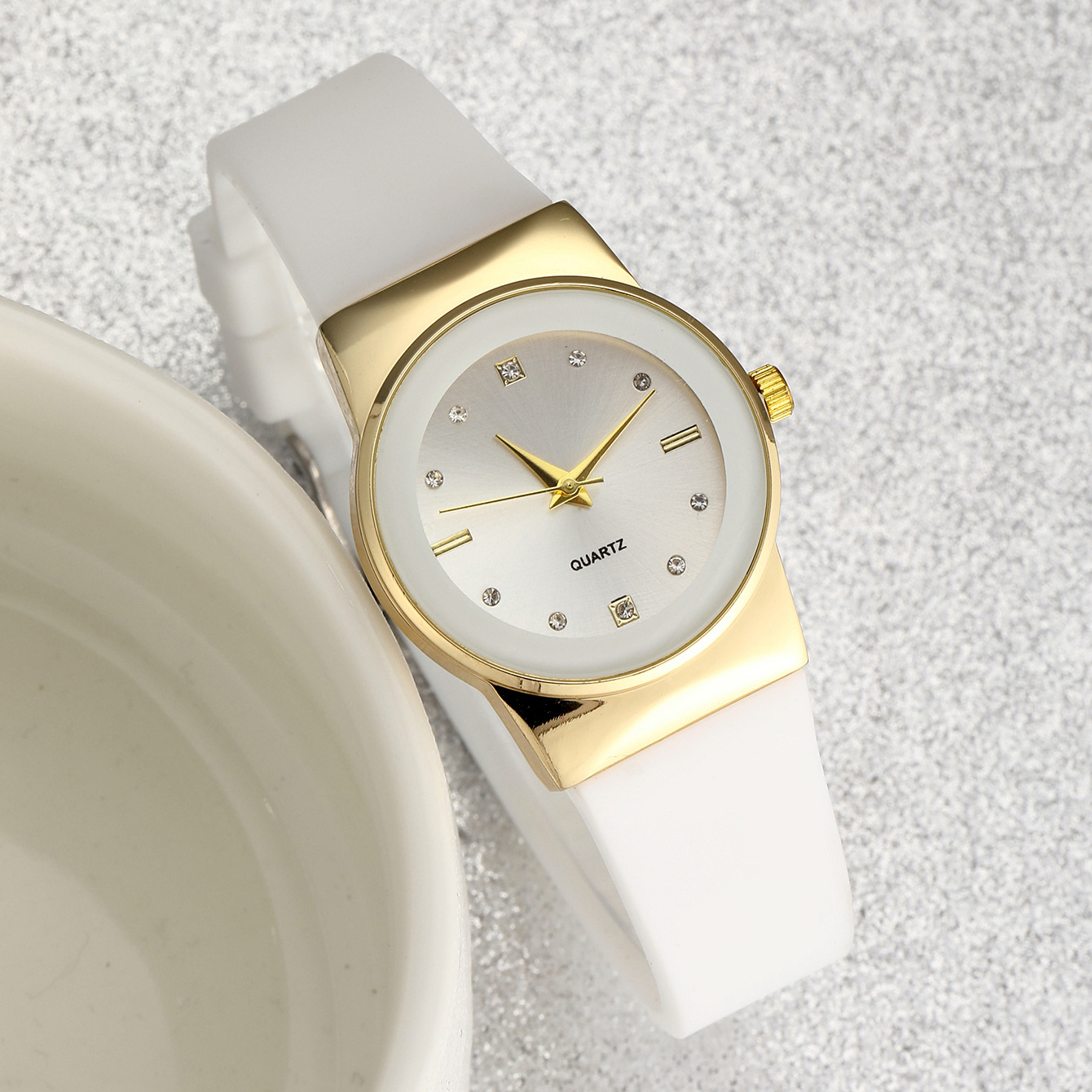 Πακέτο 3 τεμαχίων 2024 Νέο ρολόι μόδας Γυναικείο ρολόι Γυναικείο ρολόι Φοιτητικό ρολόι Κορεατικό στυλ Casual ρολόι_voghion.com