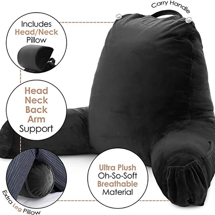 Suministro directo de fábrica de almohadas de espalda de Amazon transfronterizas, almohadas de lectura, esponjas rotas súper suaves, relleno de dos almohadas pequeñas