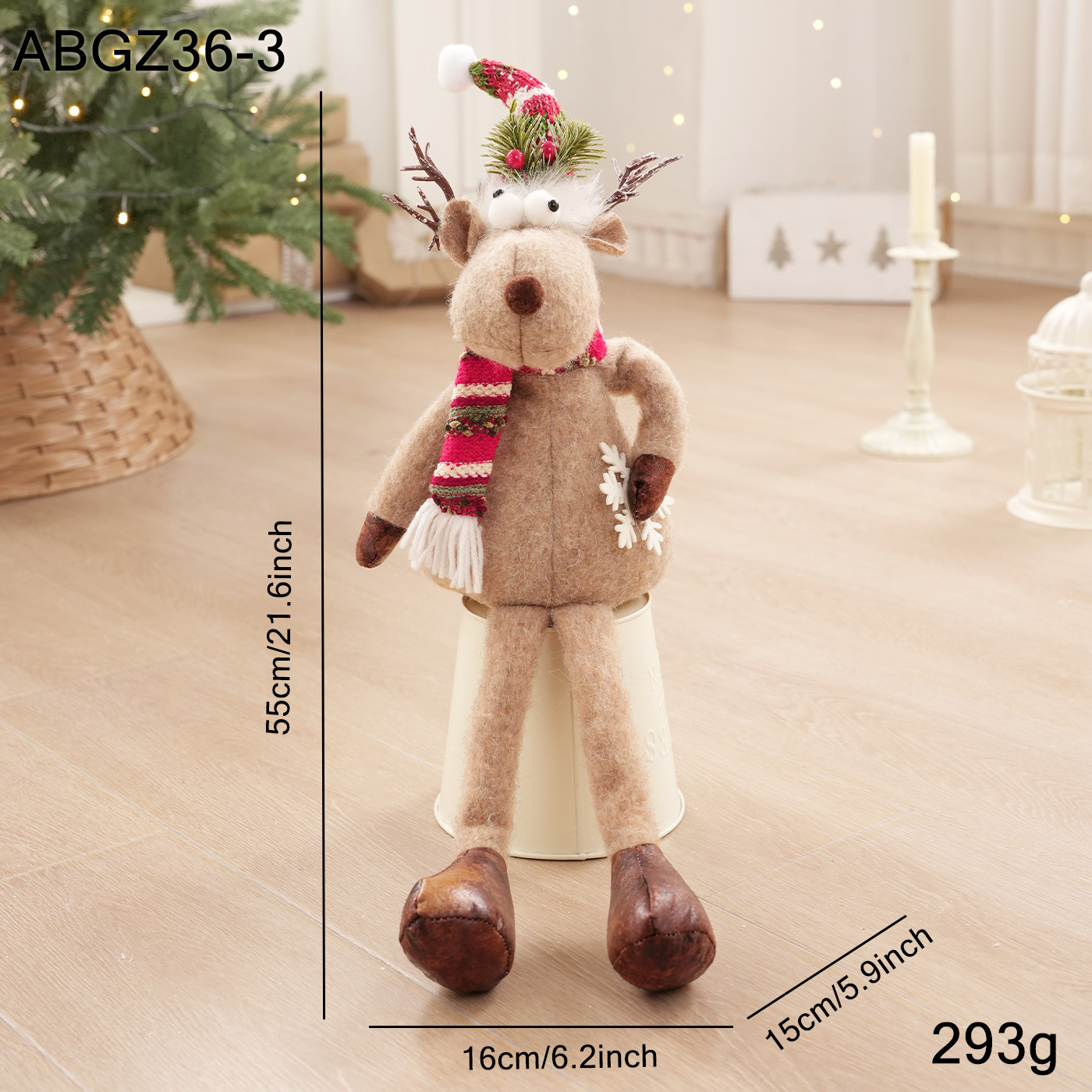 Nuevos muñecos de peluche transfronterizos muñecas de nieve muñecas decoración de escritorio muñecas decoración de vacaciones