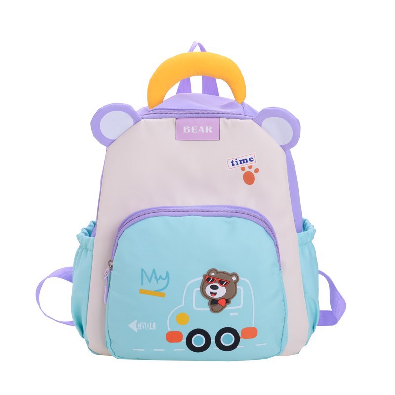Nueva mochila de jardín de infantes lindos cavar oso mochila de dibujos animados mochila de bebé simple mochila de hombro ligera mayorista