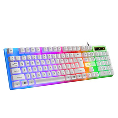 米狼K6 有線USBゲーミングメカニカルキーボード カラフル発光 ビジネスノートパソコンキーボード 輸出入卸売