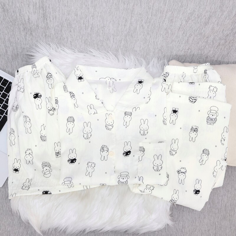 Cross-Border Foreign Trade Hot-Selling Miffy Rabbit Pajamas for Women, Cloud Cotton Three-Piece Set, Sweet Style Summer Loungewear Set Wholesale Cross-Border Foreign Trade Hot-Selling Miffy Rabbit Pajamas for Women, Cloud Cotton Three-Piece Set, Sweet Style Summer Loungewear Set Wholesale