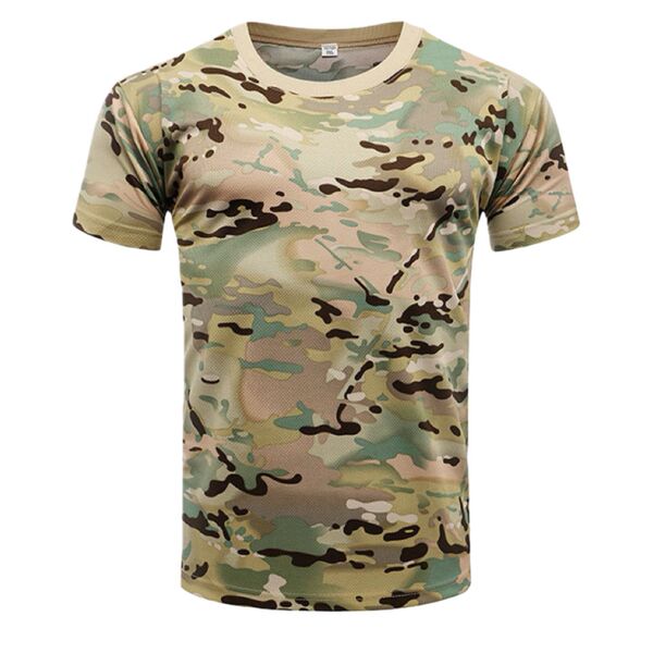 Travel camouflage summer quick dry sports tactics T-shirt for…