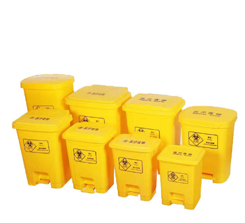 加厚新料医院诊所医疗垃圾桶黄色加厚脚踏废物桶医用废物垃圾桶