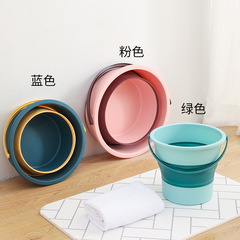 Portable telescopic foldable bucket outdoor household car travel hand-held water bucket multi-functional plastic bucket thick car wash bucket