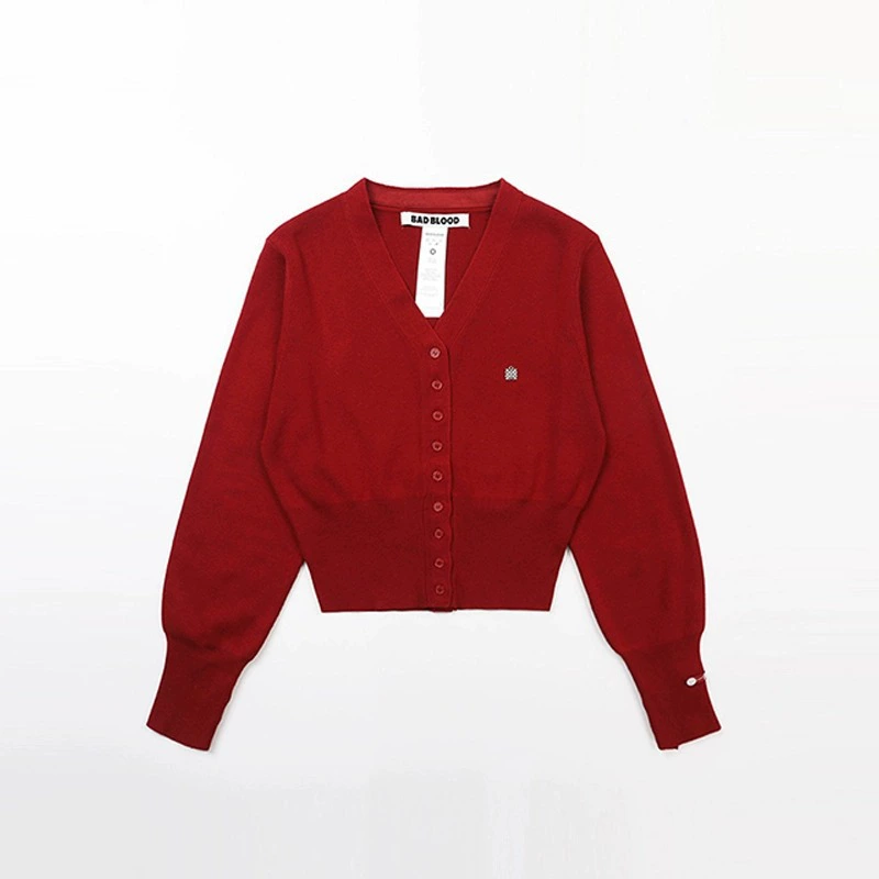 Кардиган-свитер женский slim-fit с V-образным вырезом, американский стиль, на пуговицах
