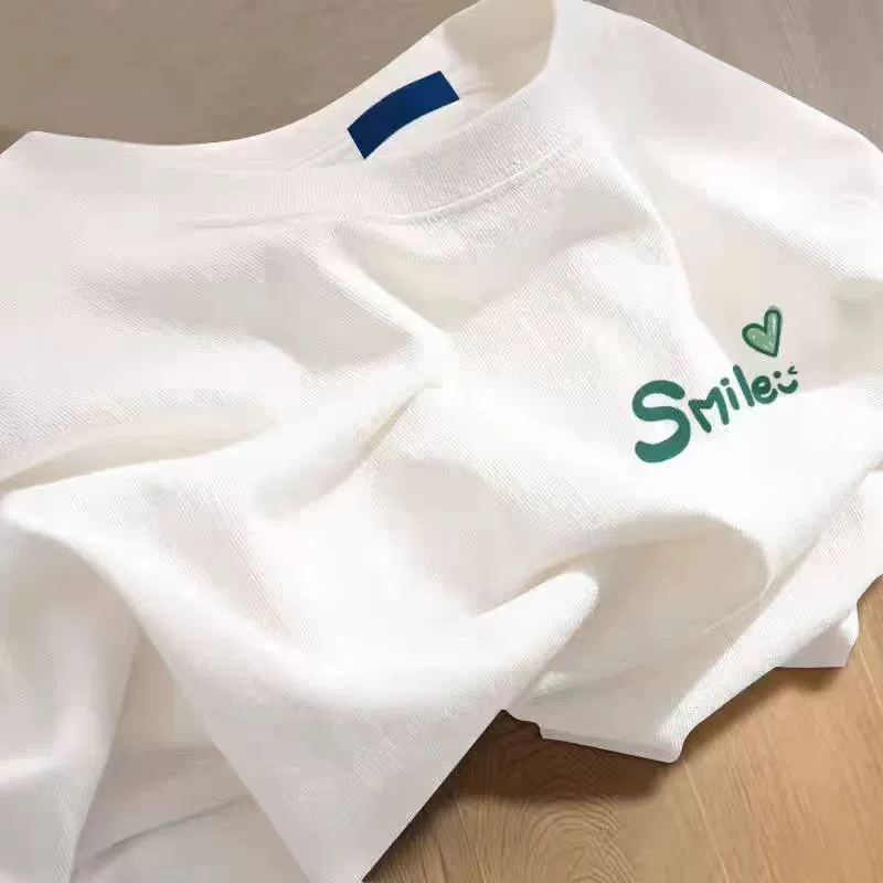 Футболка White brand оверсайз (унисекс), корейский стиль, айс-шелк/хлопок, размеры M–5XL
