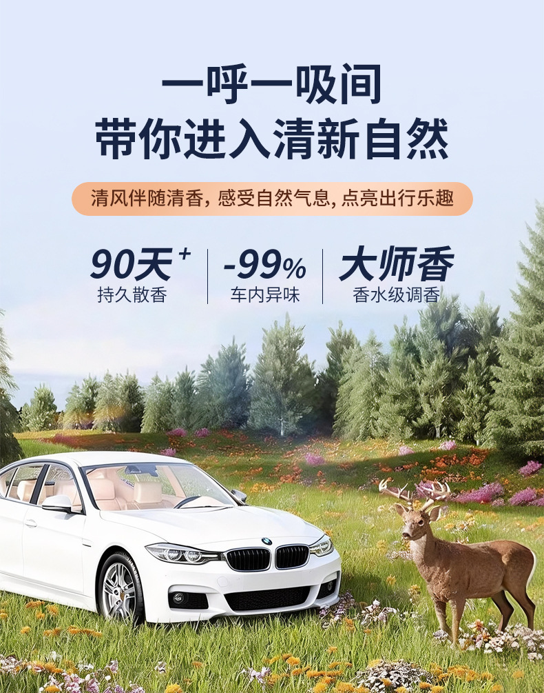 Car Air Freshener 2026 New Model Vent Clip Fragrance Deodorizer for Car Interior Odor Removal Perfume for Vehicle Use