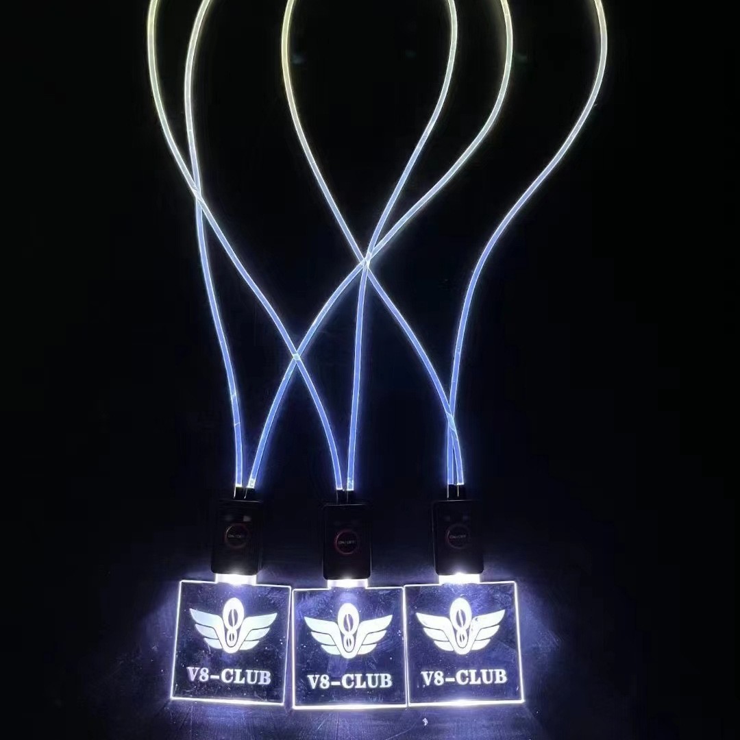 Acrílico personalizado listado luminoso fiesta fiesta ambiente suministros led colorido flash placa regalo de evento