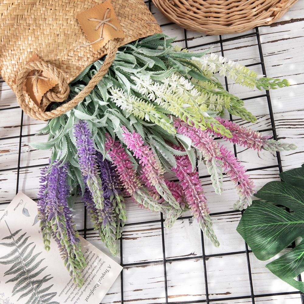 Simulated Flower INS Style Salvia Flower Manufacturer Fake Green Plant Wholesale Wedding Celebration Decorative Crafts Cross-border MW73778