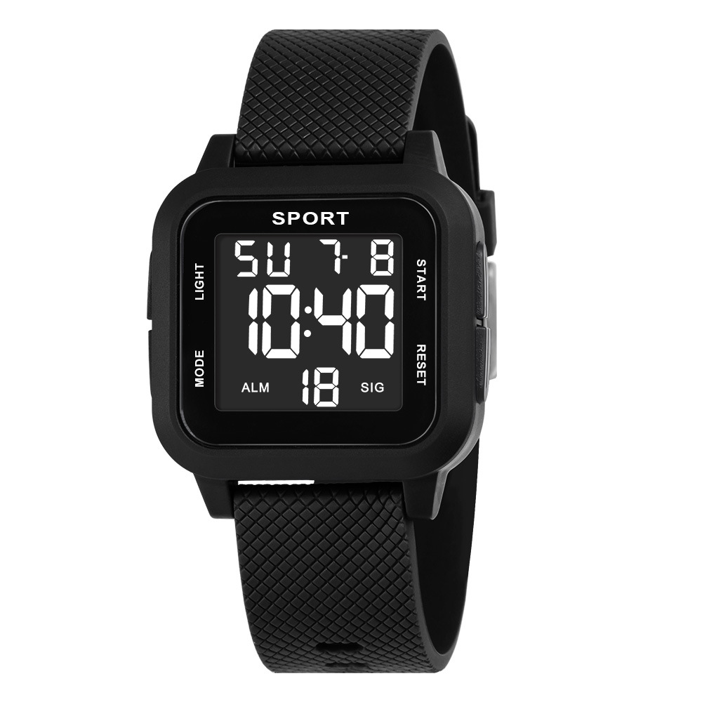 Alarma multifuncional transfronteriza relojes electrónicos cuadrados tendencia al aire libre deportes estudiantes de luz nocturna relojes electrónicos en stock