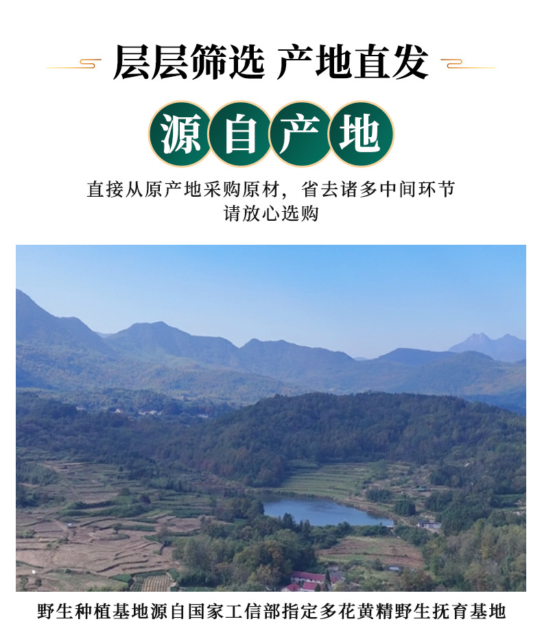 Wild Nine-Steamed Huang Jing Tea Slices 250g Ready-to-Eat Polygonatum Rhizome Traditional Nine Times Steamed and Sun Dried key features
