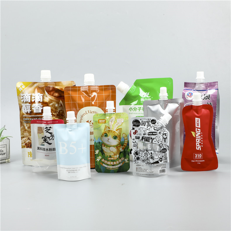 异形铝箔吸嘴袋分装袋真空原浆果冻液体自立包装袋异型自立吸嘴袋