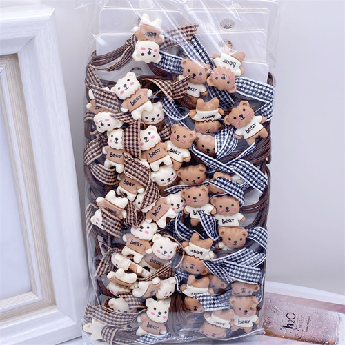 20 Korean version of cute cartoon milk tea color card hair bands spring color rubber bands wholesale from supermarket 2 yuan store