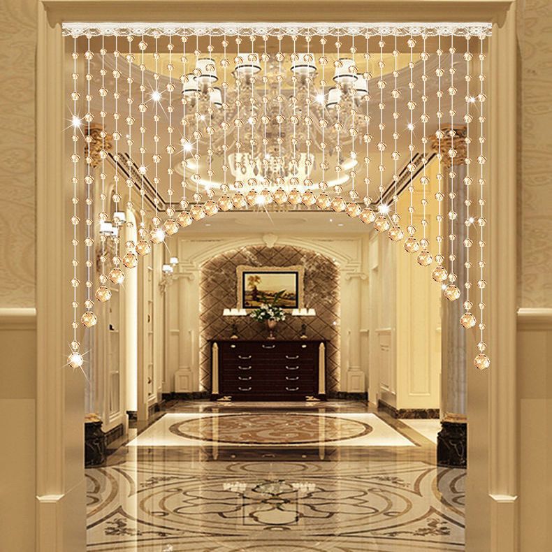 Crystal Bead Curtain Partition Curtain Living Room Bedroom Aisle Feng Shui Entrance Bathroom Room Hanging Curtain Bead Decorative Door Curtain
