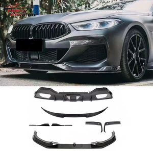 Suitable for BMW 8 Series G14 G15 G16 upgraded AC dry carbon fiber modification kit: front lip, side skirts, rear spoiler, rear lip