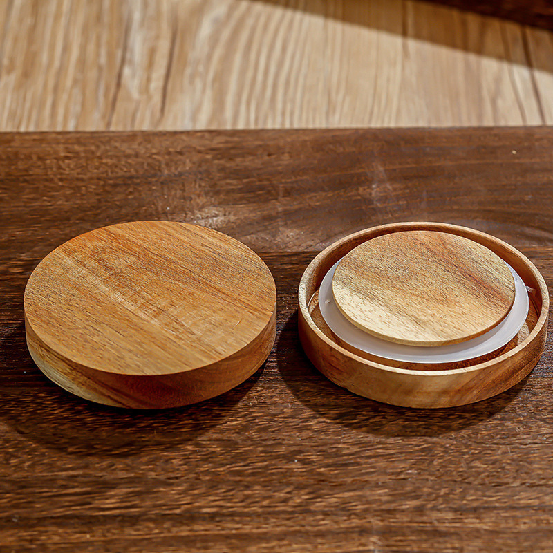 Tarro de almacenamiento de flores de Begonia vintage con tapa de madera tarro de almacenamiento tarro de vidrio sellado granos de té de frutas secas fábrica al por mayor