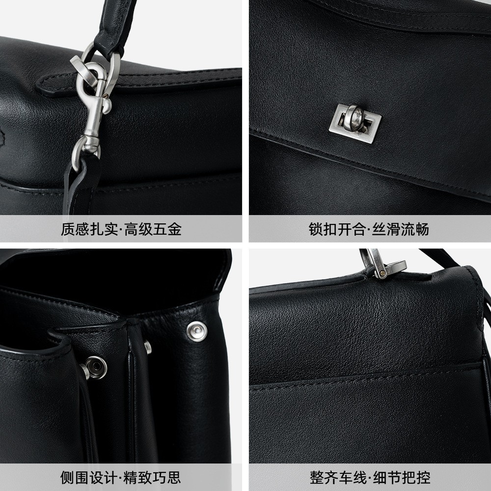 Autumn/Winter New Genuine Leather Women's Bag Luxury Matte Cowhide Tote Large Capacity Commuter Shoulder Bag - Thumbnail 5