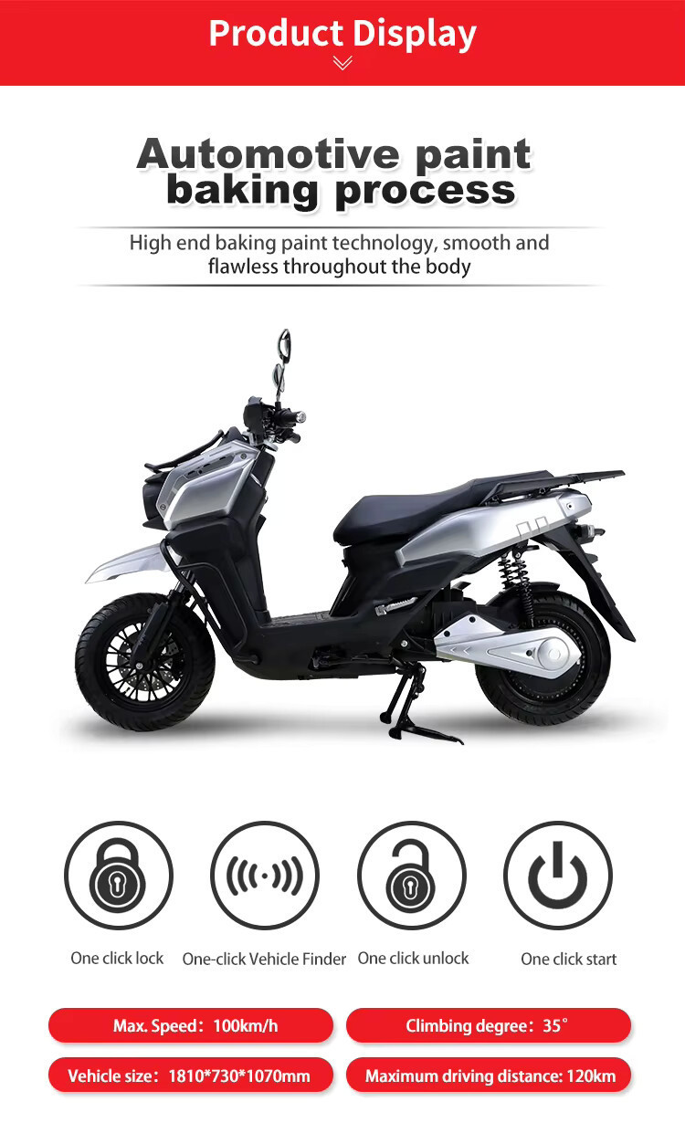 Cross-Border Wholesale 72V High-Speed Long-Distance Tank-Style Electric Motorcycle for Adults, Mountain Climbing Model, Delivery Electric Scooter