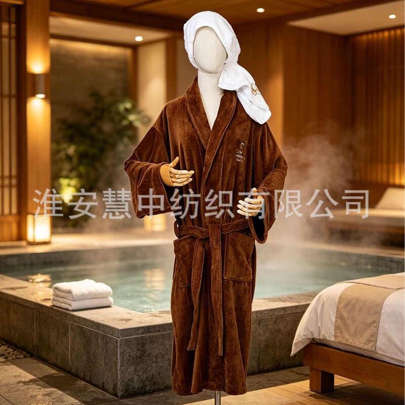 Cotton Terry Cloth Cut Velvet Hotel Bathrobe Spa Spa Terry Bathrobe Custom Logo Export Export Cross-Border Cotton Terry Cloth Cut Velvet Hotel Bathrobe Spa Spa Terry Bathrobe Custom Logo Export Export Cross-Border