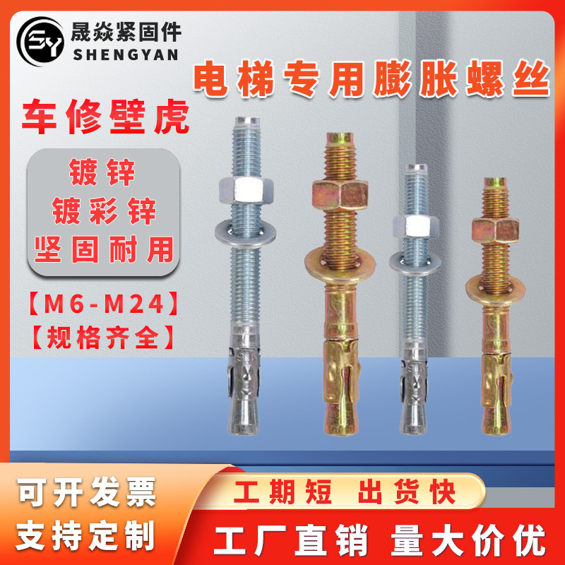 供应车修壁虎 膨胀螺栓 蓝白锌车修壁虎 锚栓电梯专用拉爆