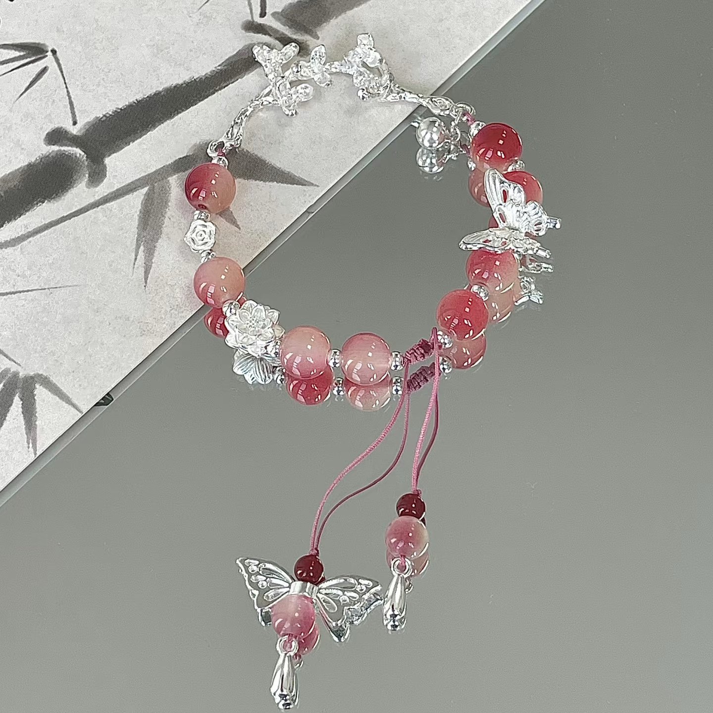 New Half-Bracelet Butterfly Beaded Bracelet for Women Ins Exquisite Design Bracelet High-Looking Sweet Student Bracelet