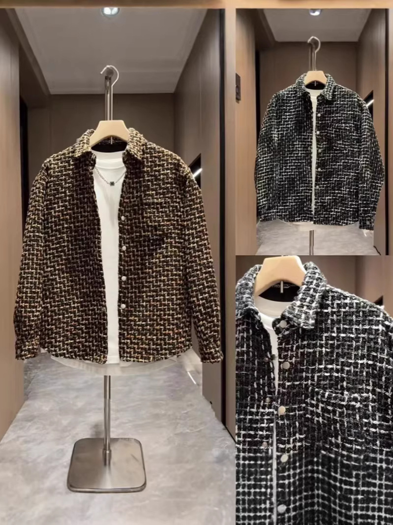 2025 Men's Casual -Style Lapel Jacket, Unique Light Luxury Versatile Trendy Fashion Couple's Shirt Jacket