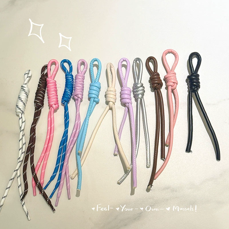 Новый минималистский кожаный вязаный автомобильный брелок креативный мобильный телефон цепочка miu серии грамм регулировки сумки подвески оптом