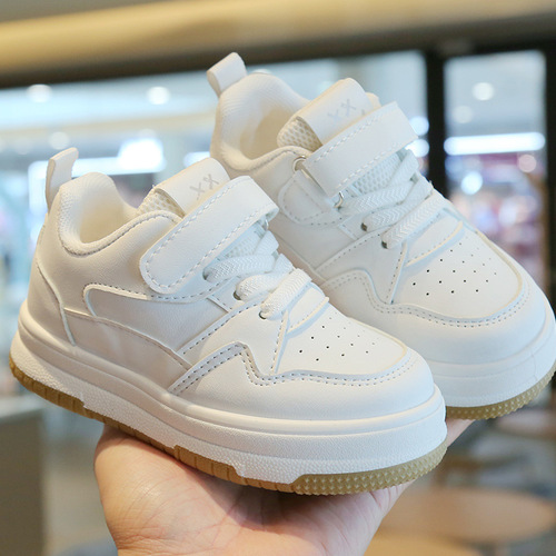 Children's small white shoes spring and autumn 2026 girls 'sneaker non-slip light boys' skate shoes soft-sole baby casual shoes