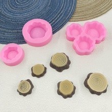 大小木头树桩硅胶模具厨房烘焙工具巧克力蛋糕翻糖石膏蜡烛滴胶模