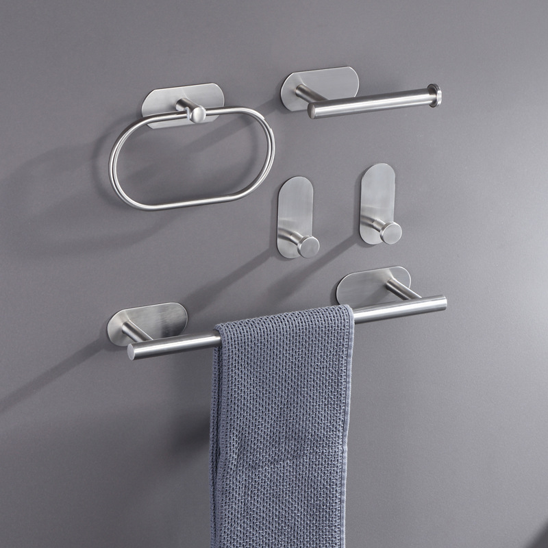 Soporte para Toallas de Papel de Acero Inoxidable, Organizador de Papel Film para Cocina, Soporte de Almacenamiento sin Perforaciones para Montar en la Pared, Portarrollos de Papel para Baño