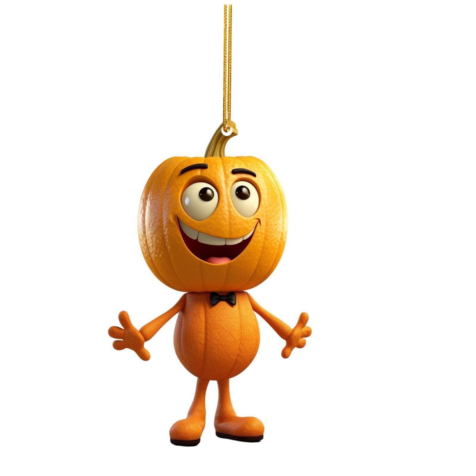 Halloween transfronterizo acrílico calabaza colgante transfronterizo espejo retrovisor colgante remolque de automóvil de vacaciones